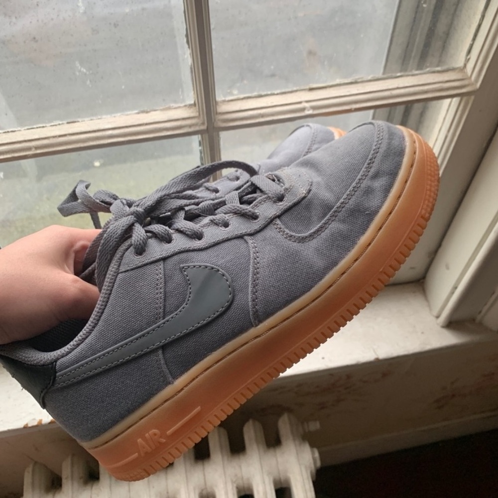 Grey Nike Air Force Ones Sneakers
